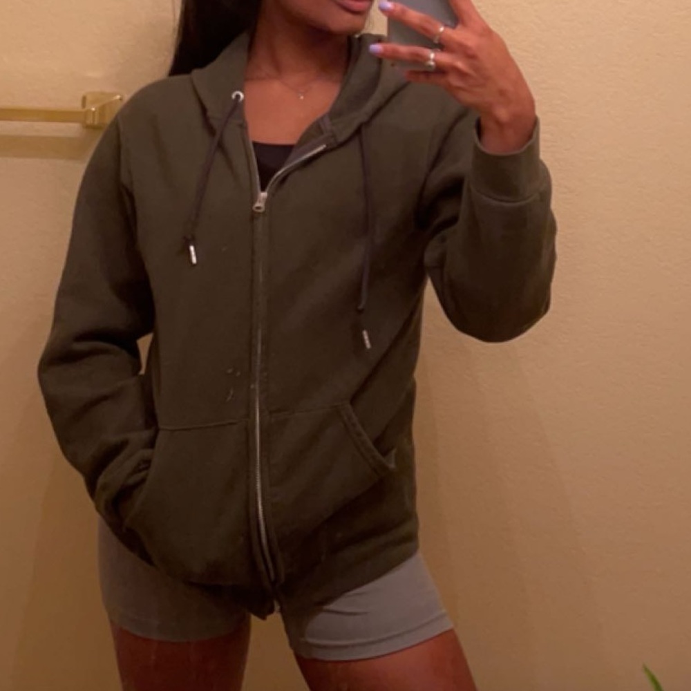 Green hoodie